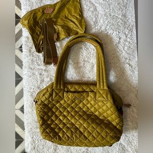 MZ Wallace Medium Sutton Deluxe Tote Medium Green Purse Bag